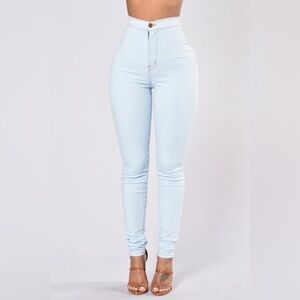 Fashion Nova Topnotch High-waste Light Blue Women’s Skinny Jeans